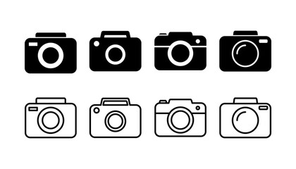 Camera Icon in trendy flat style isolated. Camera symbol web site design