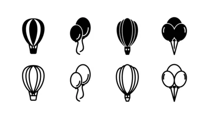 Papier Peint photo Lavable Montgolfière Balloon icon vector. air balloon icon isolated