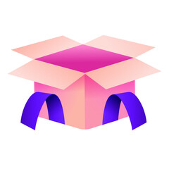 Vector giftbox happy birthday celebration grand opening promotion