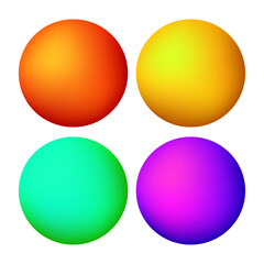 Vector 3d realistic sphere icon vector illustration