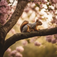 Fototapeta premium squirrel on a tree
