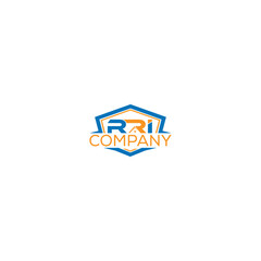 R letter logo design vector with building concept idea and RRI  letter home logo