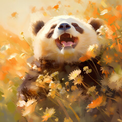 絶滅危惧種　ジャイアントパンダ｜giant panda endangered species Generative AI