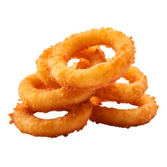 Onion Rings Isolated on Transparent or White Background, PNG