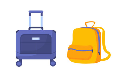 Travel bags vector set