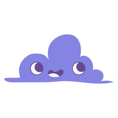 Purple Smiling Cloud: Vector Packaging