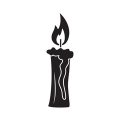 candles black silhouette