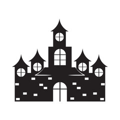 halloween castle silhouette