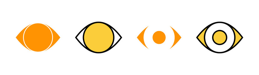 Eye icon set for web and mobile app. Eye sign and symbol. Look and Vision icon.