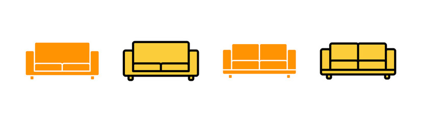 Sofa icon set  for web and mobile app. sofa sign and symbol. furniture icon