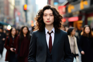 androgynous person - ai generated