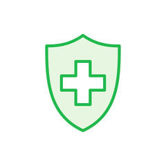 Health insurance icon set. Insurance health document icon