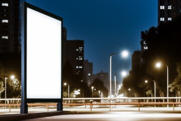 Advertising banner in the city. Mockup or copy space for text