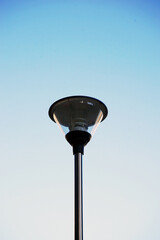 a streetlight that lights up the apartment