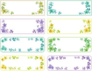 カラフルで可愛らしいカタバミのバナーセット