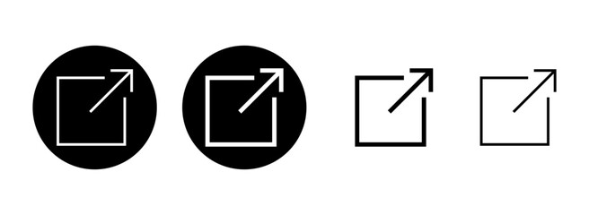 External link icon set illustration. link sign and symbol. hyperlink symbol
