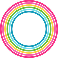 Obraz premium Vector Illustration Decorative Neon Rainbow Element 