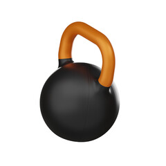 Kettlebell icon, For Gym, 3D illustration. 
