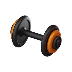 Dumbbell icon, For Gym, 3D illustration. 