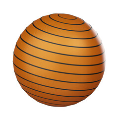Fitness Ball icon , For Gym, 3D illustration. 