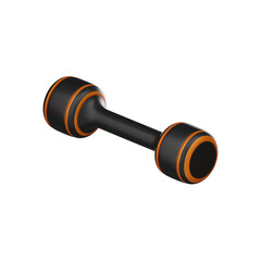 Dumbbell icon, For Gym, 3D illustration. 