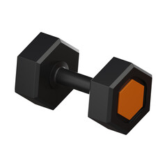 Dumbbell icon, For Gym, 3D illustration. 