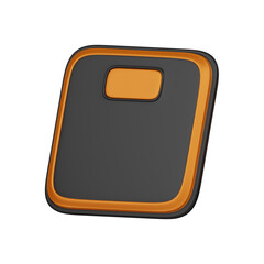 Weighing Scale icon, For Gym, 3D illustration. 