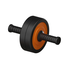 ABS Plastic Ab Roller Wheel, For Gym, 3D illustration. 