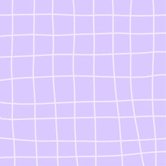 Fototapeta premium Vector cursive grid purple pastel aesthetic background