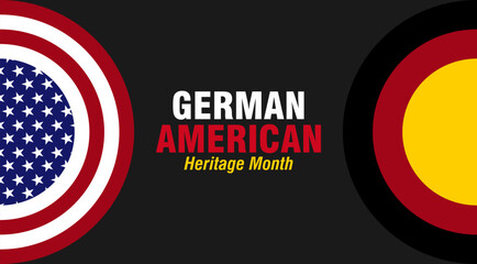 German American Flag Background. Happy holidays celebrating the year in October. Flags of Germany and United States of America. Culture month. Suitable for use on posters, cards, banners, etc