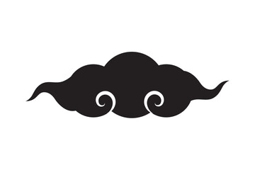 chinese cloud silhouette dark design