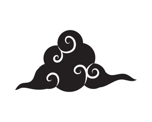 chinese cloud silhouette decorative icon