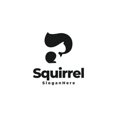 squirrel modern logo vector