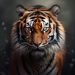 tiger in the water ai generative