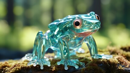 Obraz na płótnie Canvas frog in the water