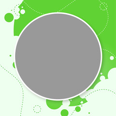 Vector circle green abstract banner template