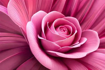 Schilderijen op glas pink rose closeup © Image Studio