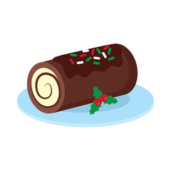 christmas dessert ice cream roll
