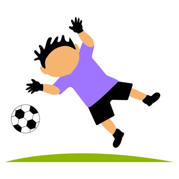 vector of children playing football