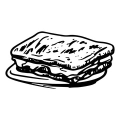 Christmas food and drink outline