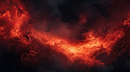 Spooky Inferno: Red Abstract Background with Flame
