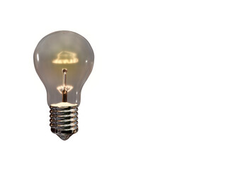 lamp in dark background energy electricity price, space for   your text - 3d rendering