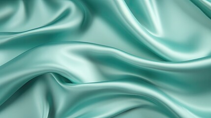 Obraz premium Elegant Silk Satin in Teal with Light Green and Blue Texture 