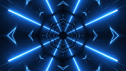 VJ abstract light event particles concert intro game edm music stage party openers titles led neon tunnel background - obrazy, fototapety, plakaty