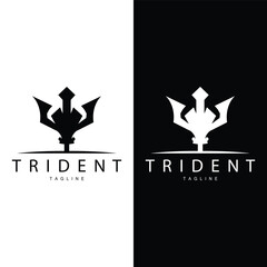 Trident Weapon Logo, Vector Spear of King Poseidon Neptune, Symbol Template Design © Arya19