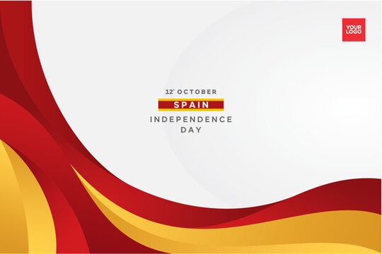 Spain independence day flag background