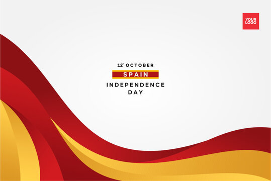 Spain independence day flag background