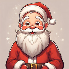 cute santa claus in art style