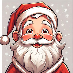 cute santa claus in art style