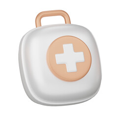Obraz premium First aid kit white , 3d Rendering.